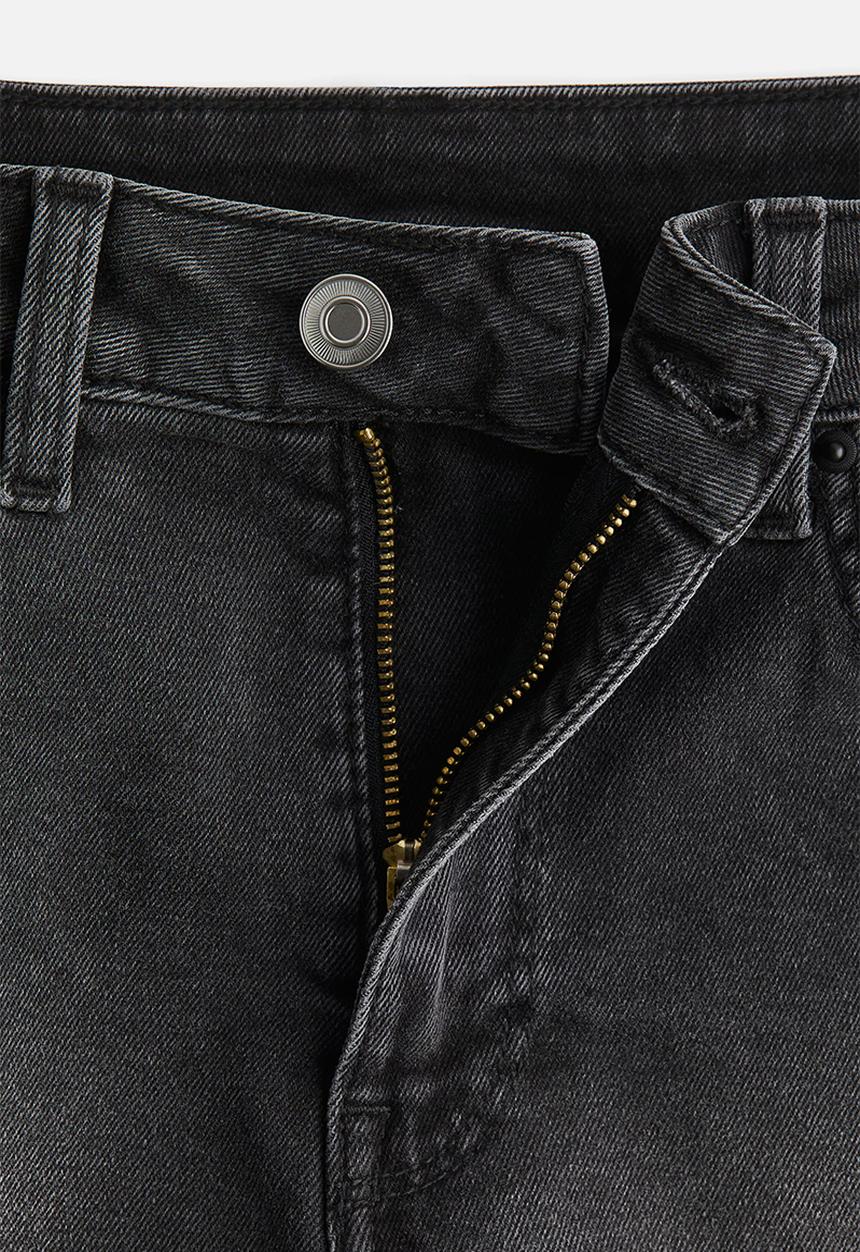 H&M - High denim shorts - dark grey