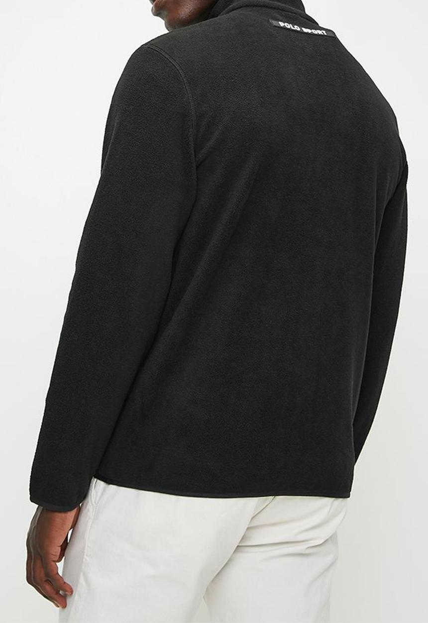 POLO - Men Sport Long sleeve Polar Fleece - Black