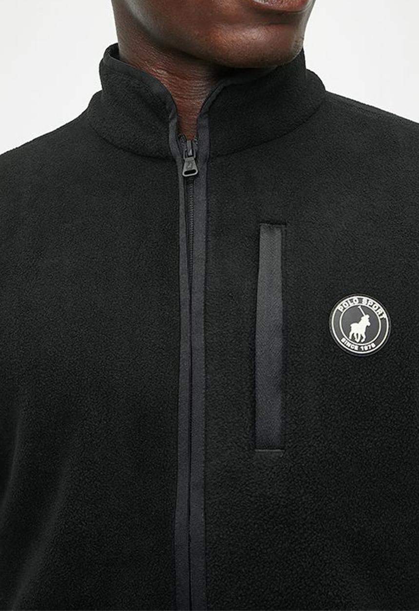 POLO - Men Sport Long sleeve Polar Fleece - Black