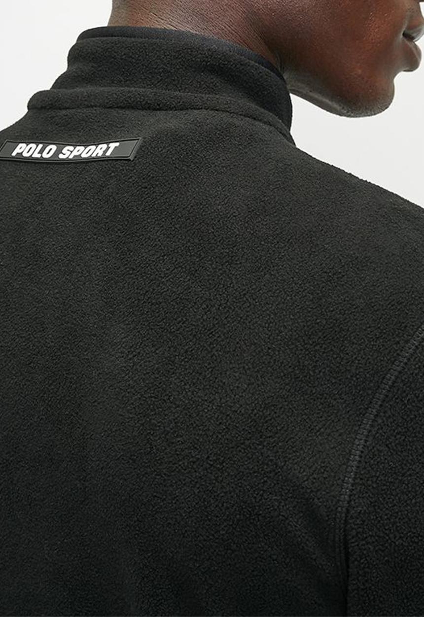 POLO - Men Sport Long sleeve Polar Fleece - Black