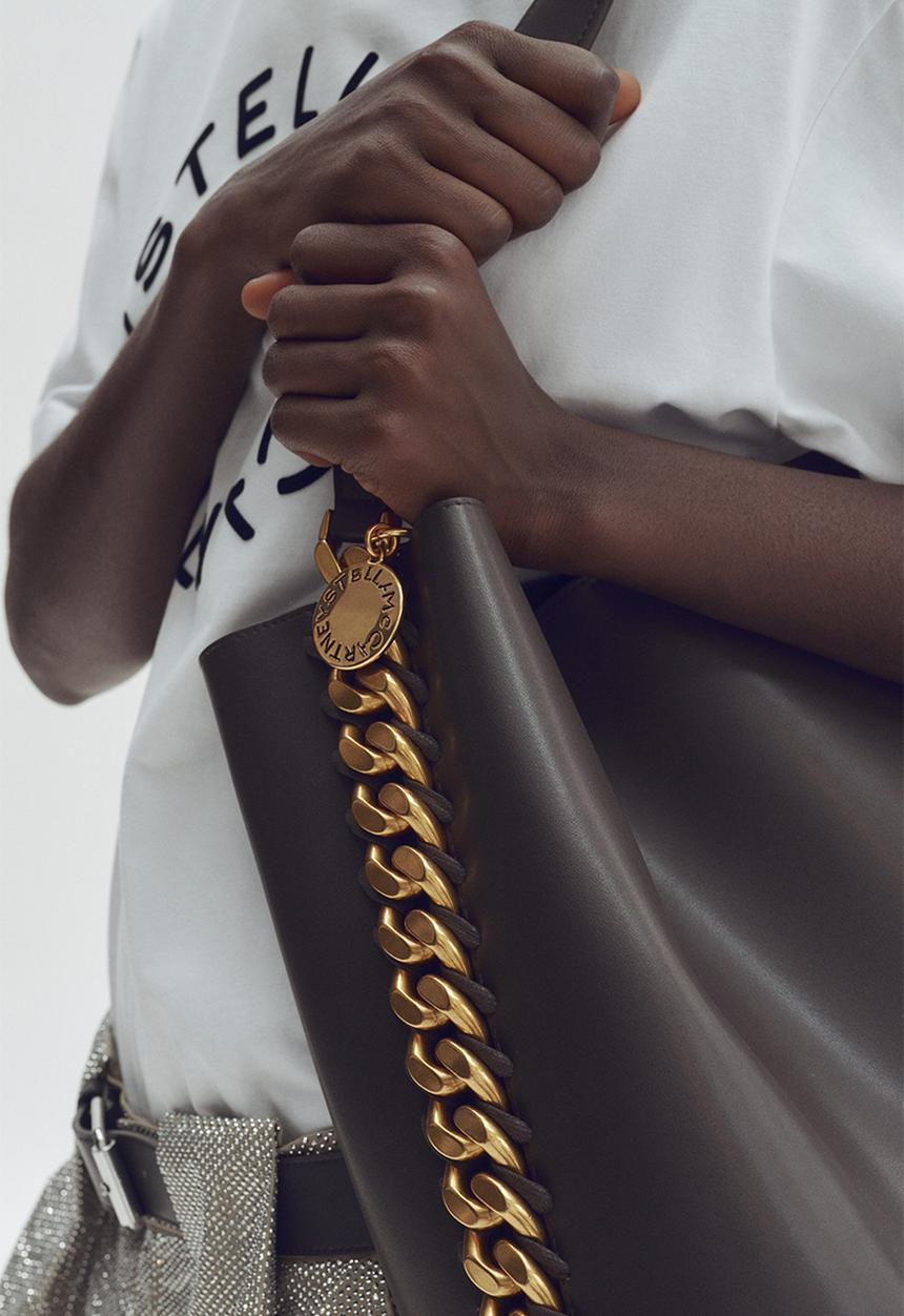 H&M - Stella McCartney H&M: Chain-detail shoulder bag - dark brown
