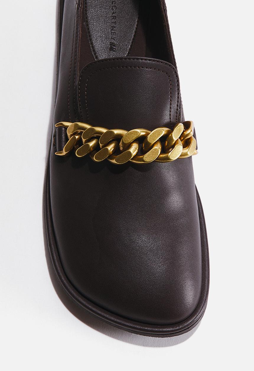 Stella McCartney H&M: Chain-detail loafers - dark brown - 1324958001
