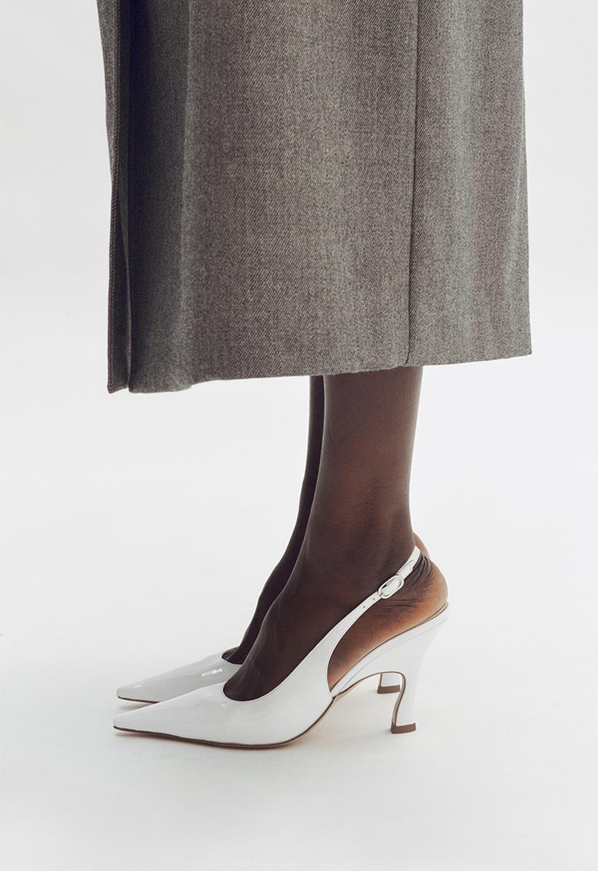 H&M - Stella McCartney H&M: Pointed slingbacks - white