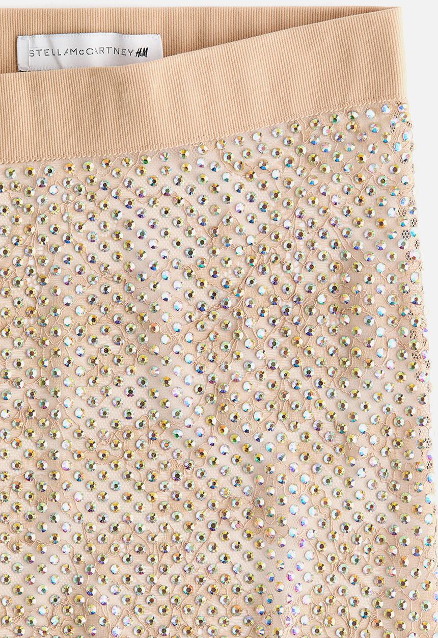 H&M - Stella McCartney H&M: Embellished lace leggings - beige
