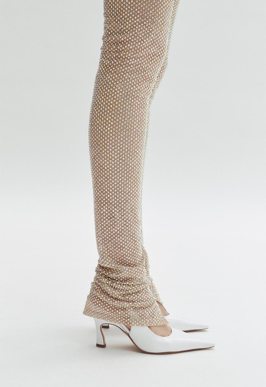 H&M - Stella McCartney H&M: Embellished lace leggings - beige