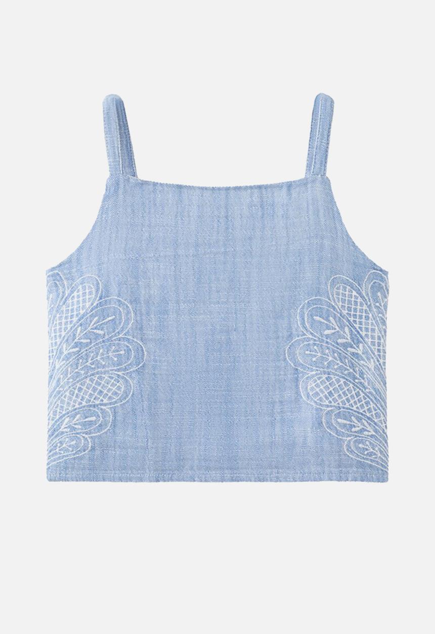 MANGO - Blouse SEASET - Medium Blue