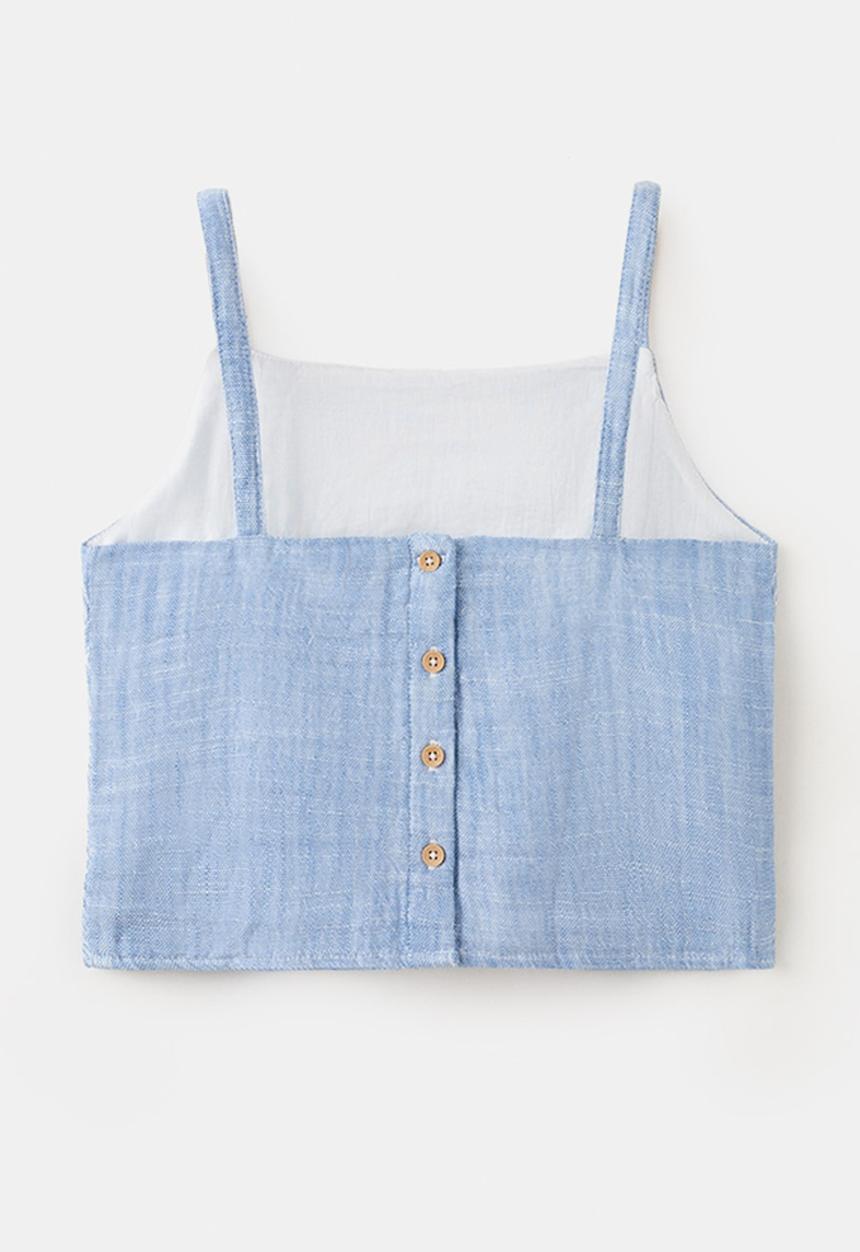 MANGO - Blouse SEASET - Medium Blue