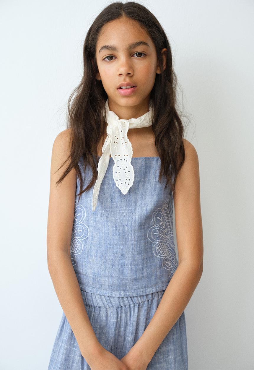 MANGO - Blouse SEASET - Medium Blue