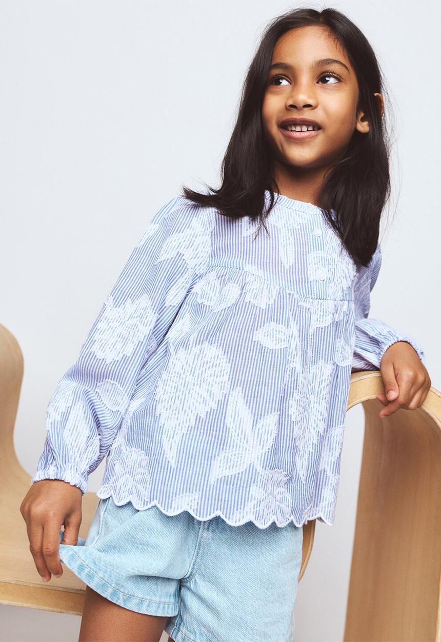 MANGO - Blouse Shirley - Light/Pastel Blue