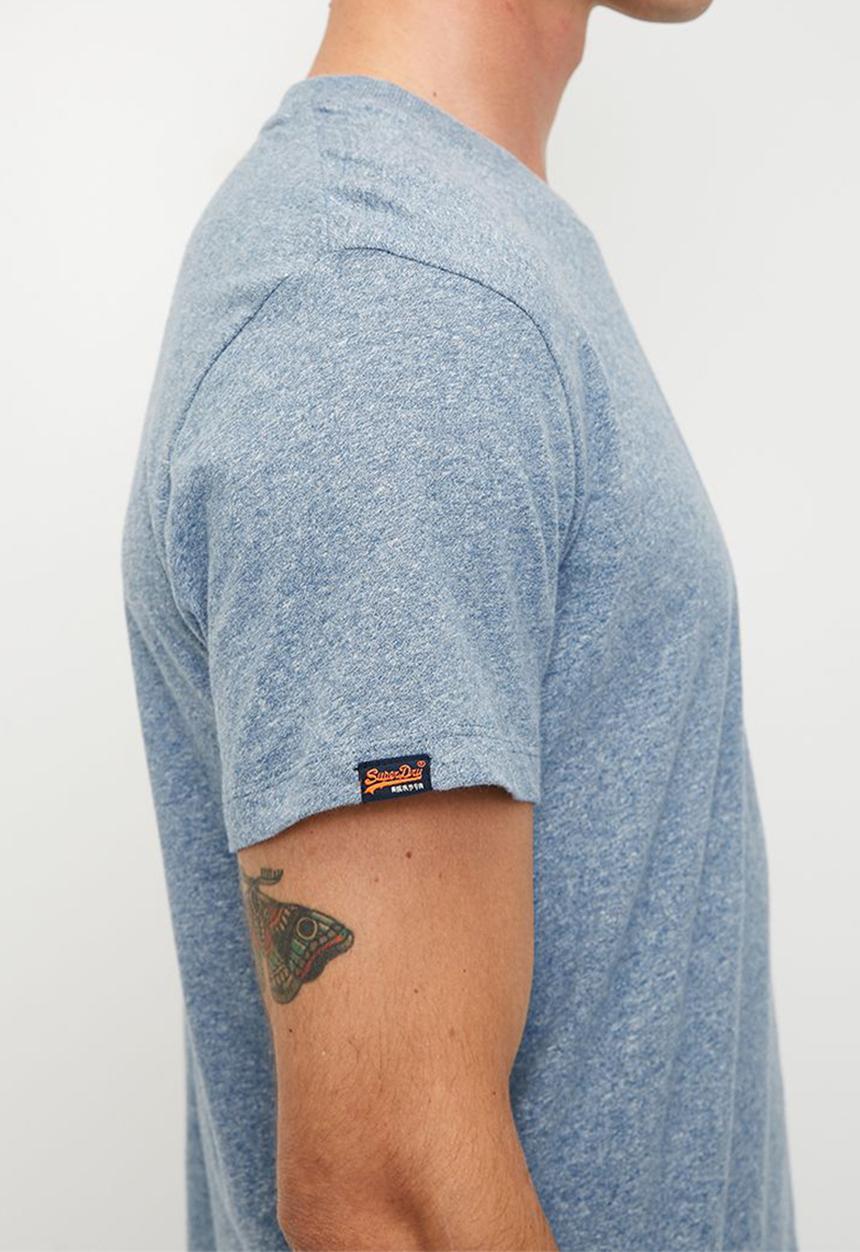 Superdry. - Essential Logo Emb Tee - Bay Blue Marl