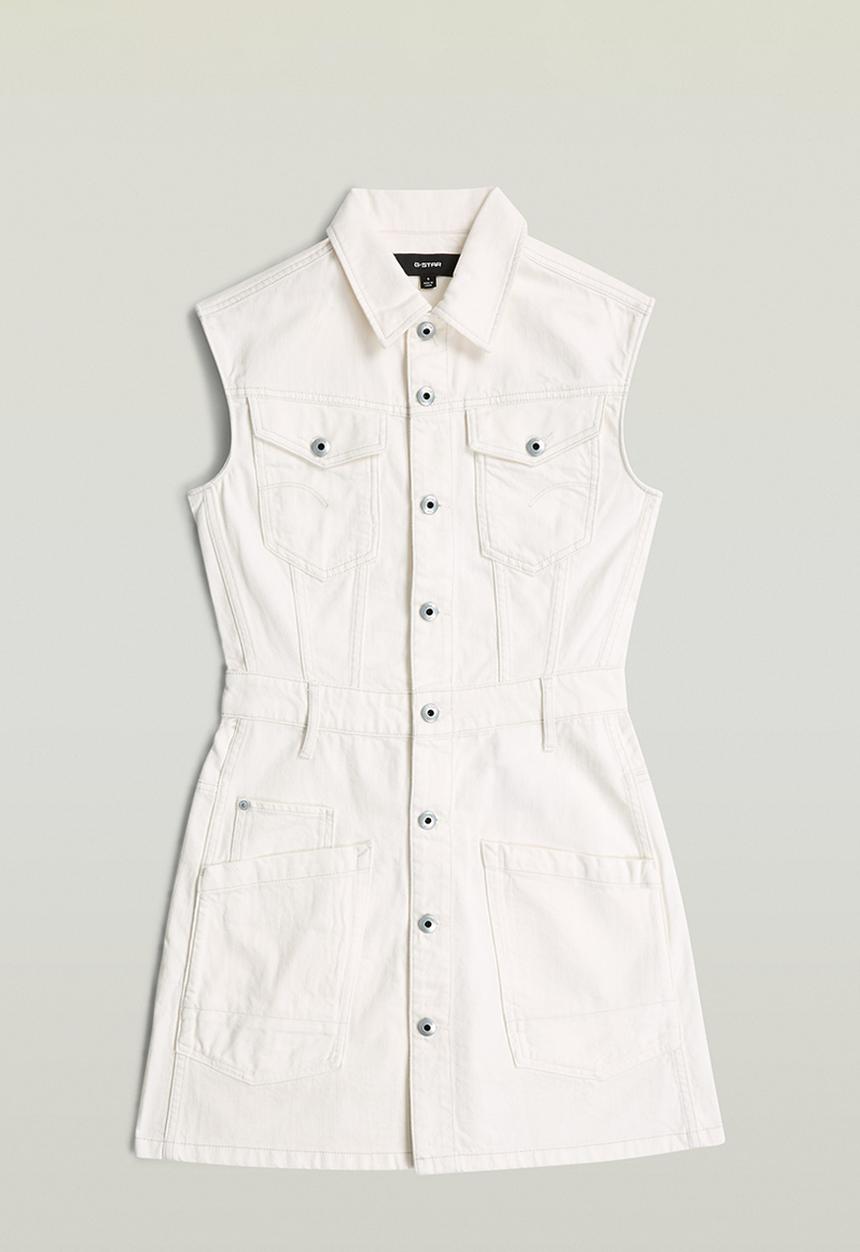 G-STAR - Cinch dress sleeveless wmn - ecru