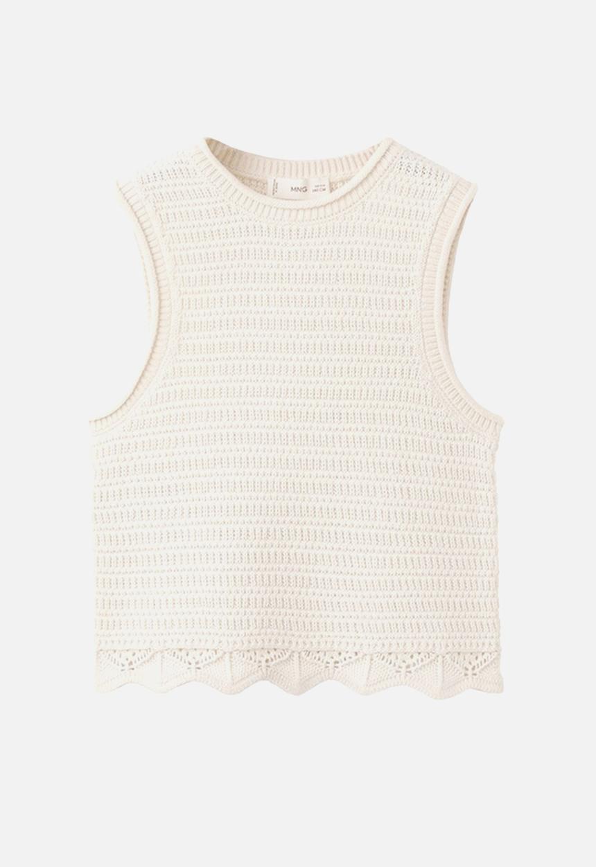 MANGO - Top FARAH - Light Beige