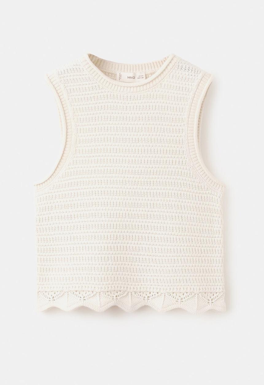 MANGO - Top FARAH - Light Beige
