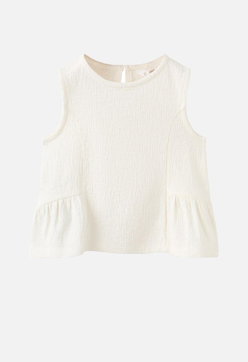 MANGO - T-Shirt TEXTUSET - Natural