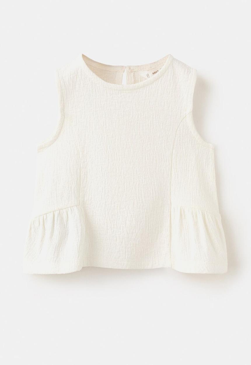 MANGO - T-Shirt TEXTUSET - Natural