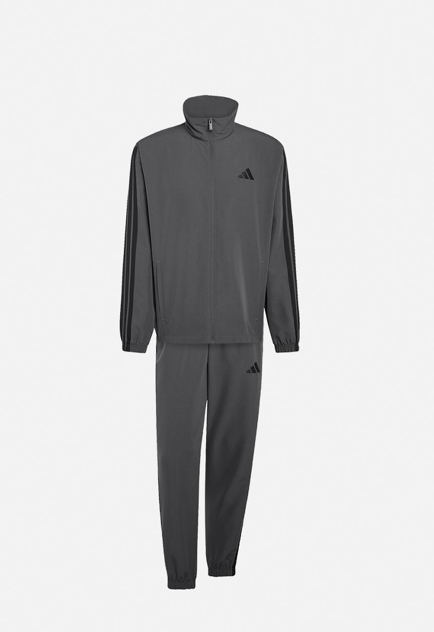 adidas Performance - 3-Stripe Woven Tracksuit Set - Grey six