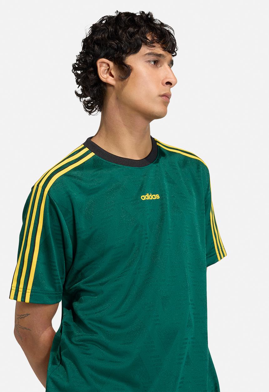 adidas Originals - Jacquard Football Jersey Top - Collegiate Green