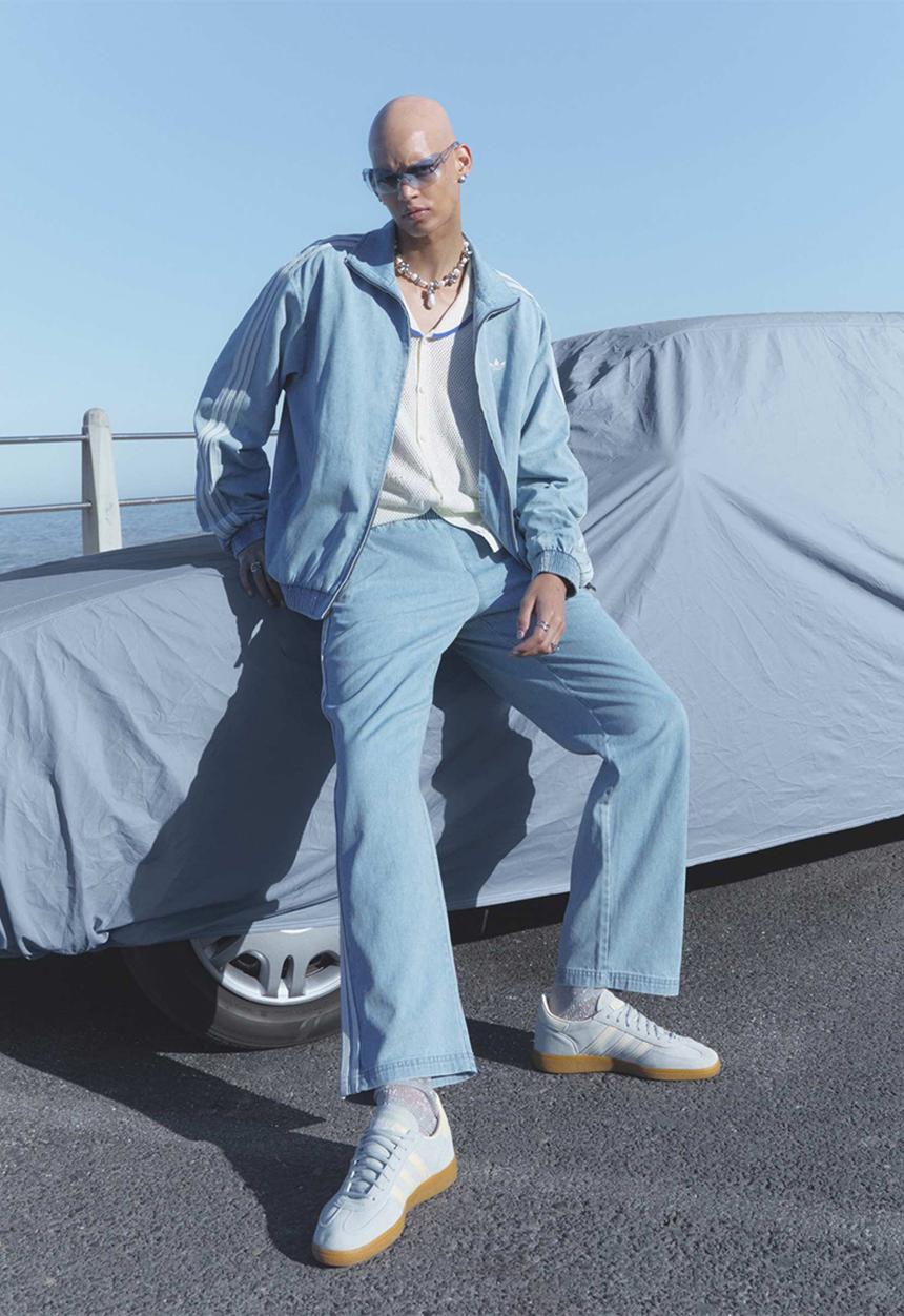 adidas Originals - Denim Firebird Track Pants - Lightwashdenim