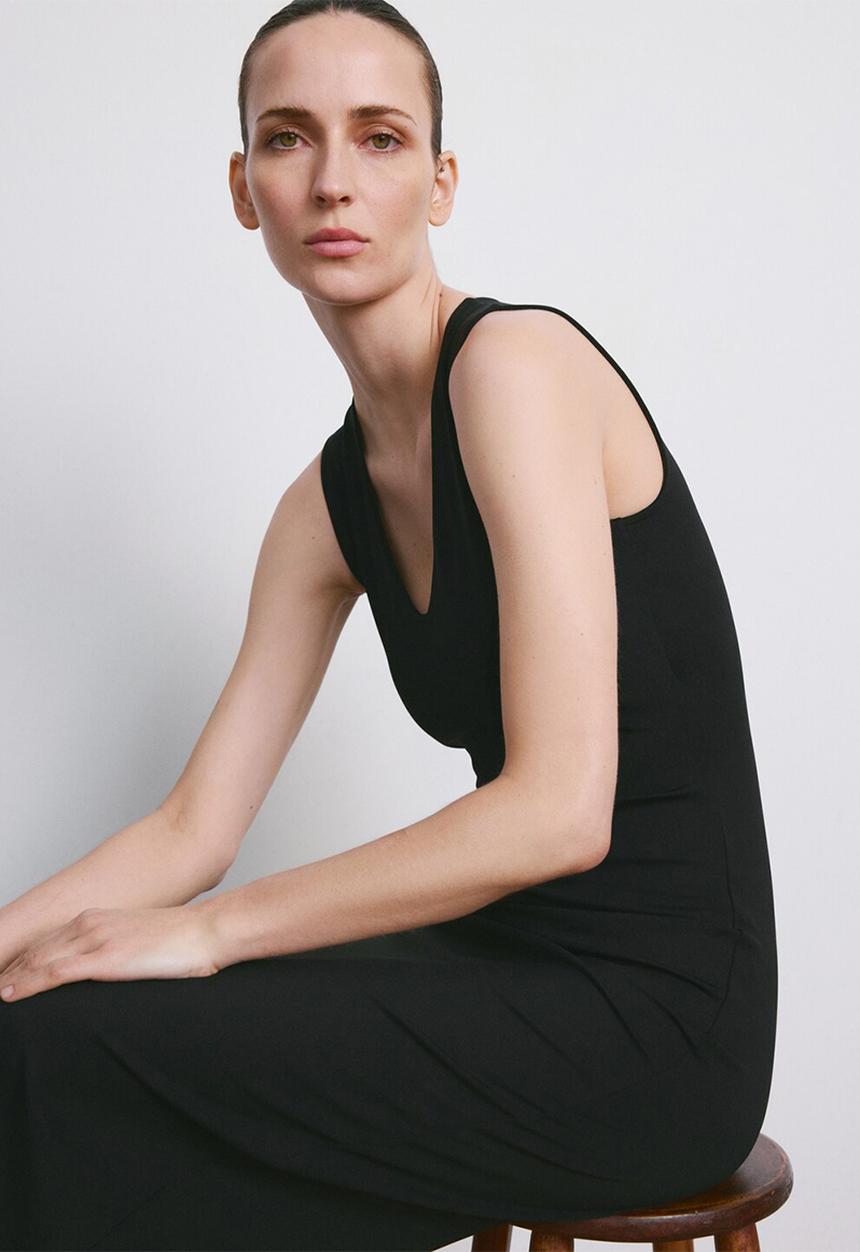 MANGO - Dress rayo - black