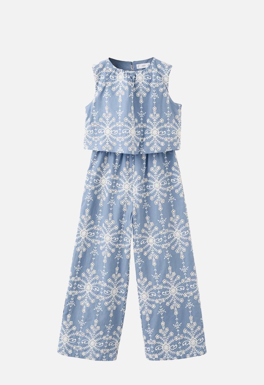 MANGO - Jumpsuit CRETA - Medium Blue