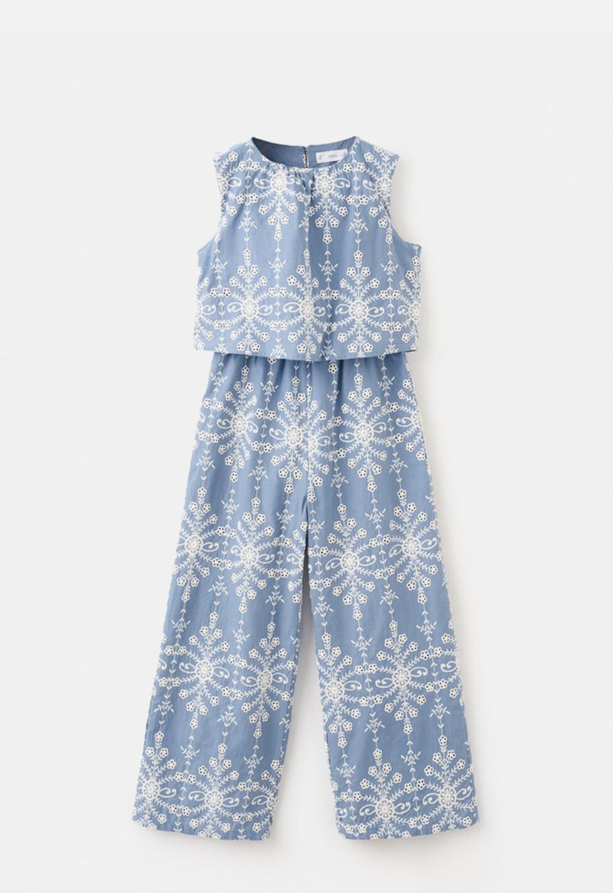 MANGO - Jumpsuit CRETA - Medium Blue