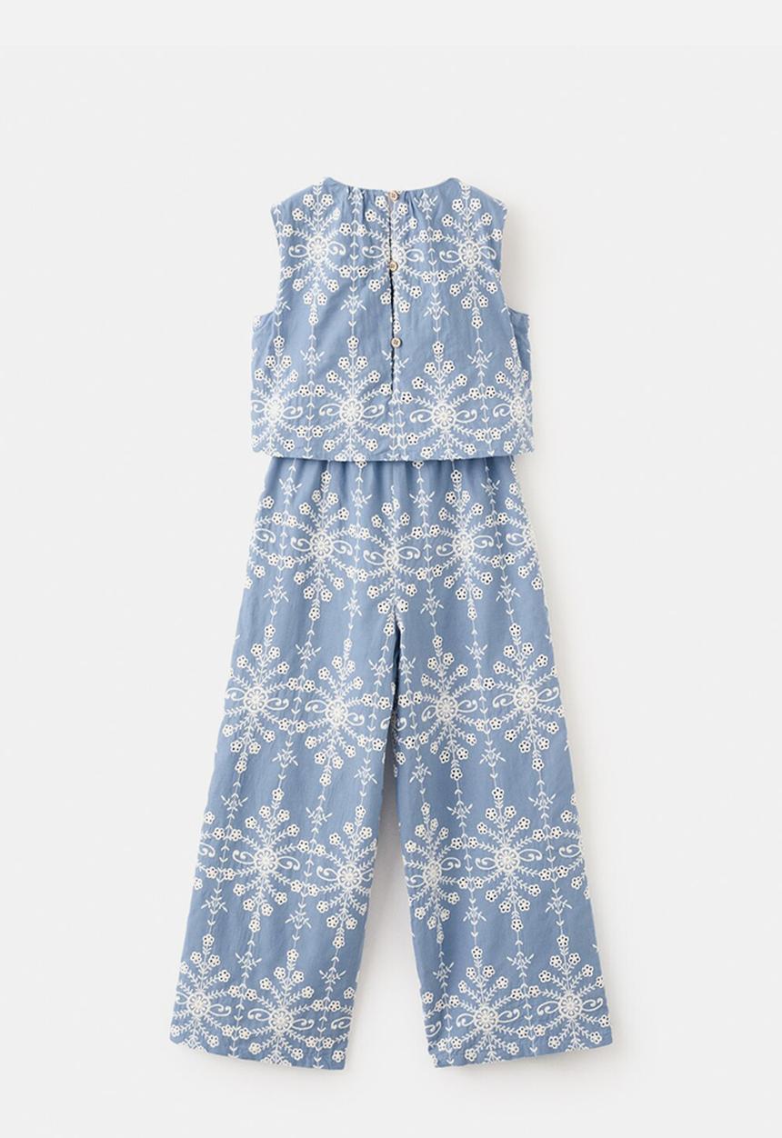 MANGO - Jumpsuit CRETA - Medium Blue