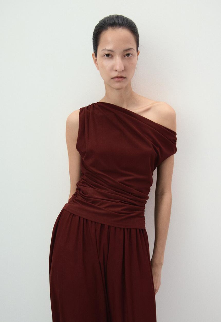 MANGO - Top corini - rust/copper