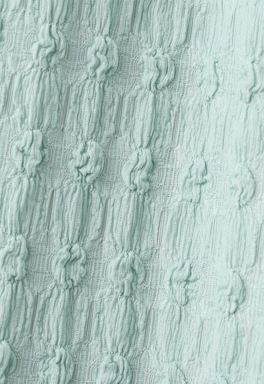 MANGO - Trousers DOTSET - Turquoise / Aqua