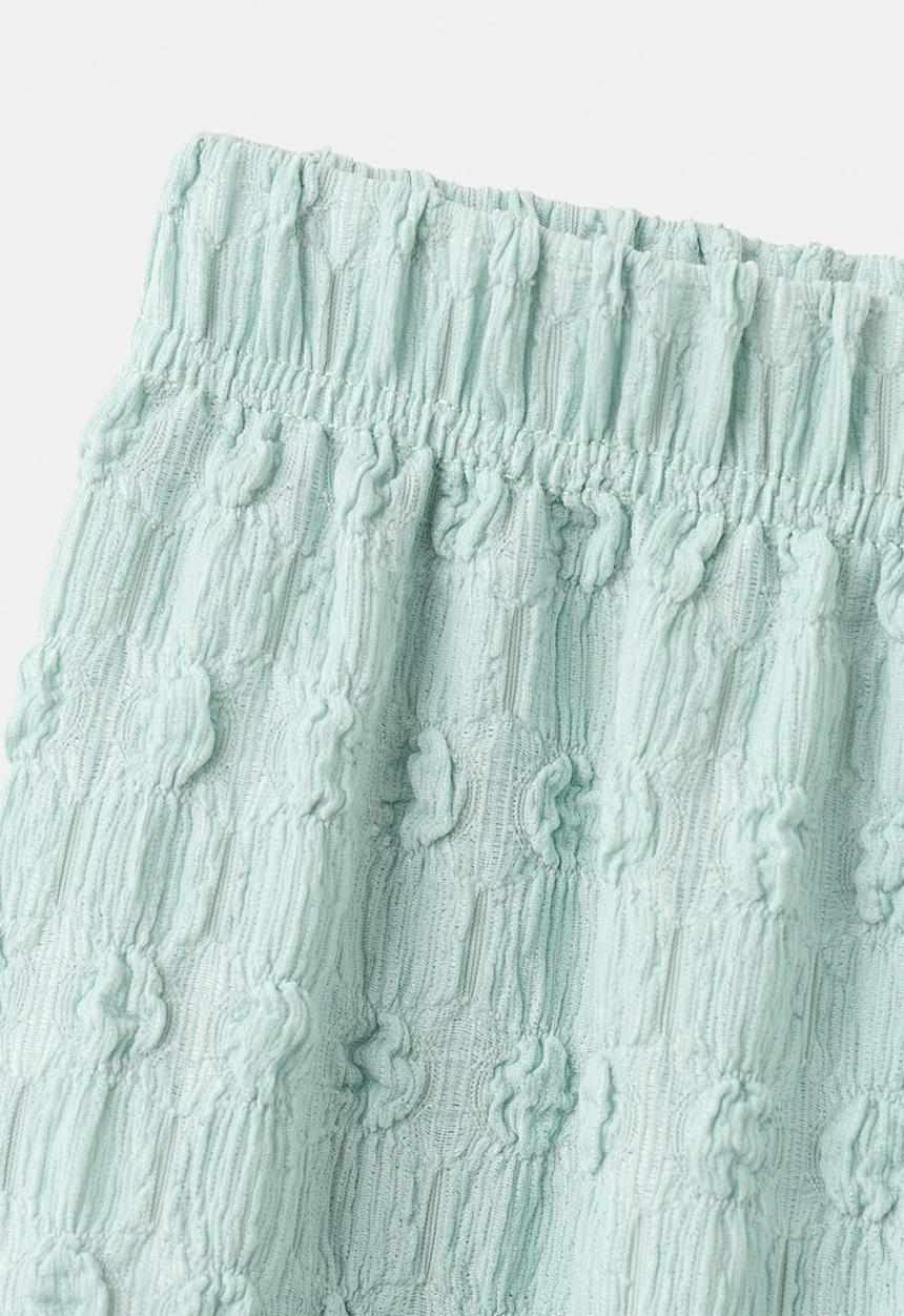 MANGO - Trousers DOTSET - Turquoise / Aqua