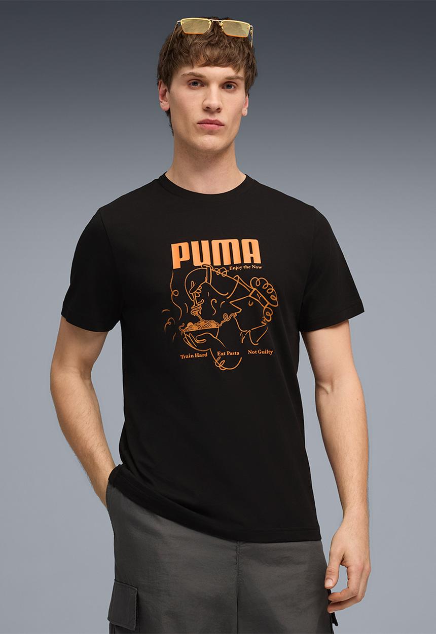 PUMA - Graphics Spaghetti Tee - Black