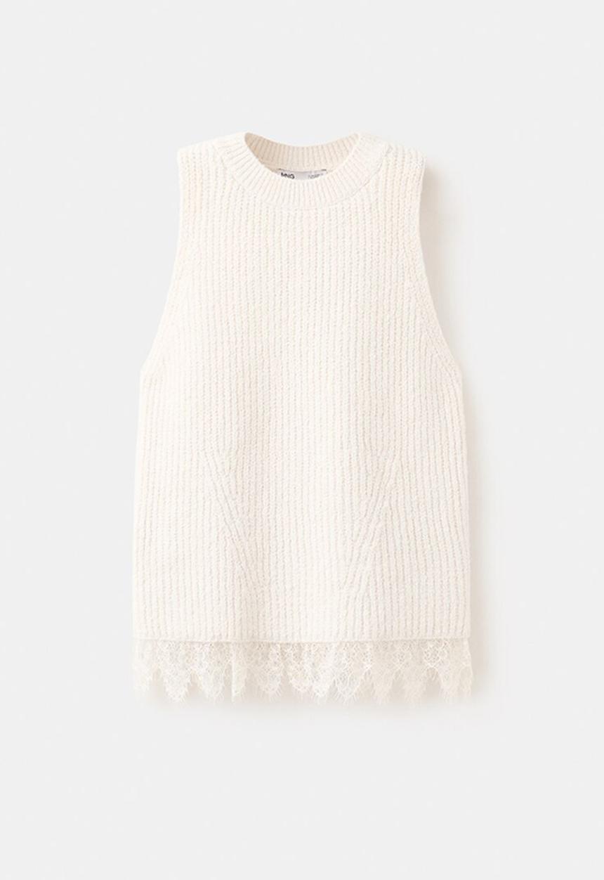 MANGO - Top bruma - light beige
