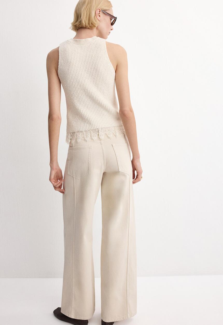 MANGO - Top bruma - light beige