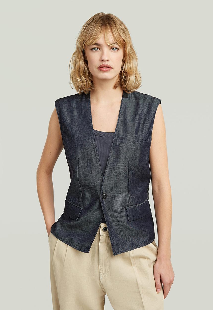 G-STAR - Blazer vest wmn - rinsed