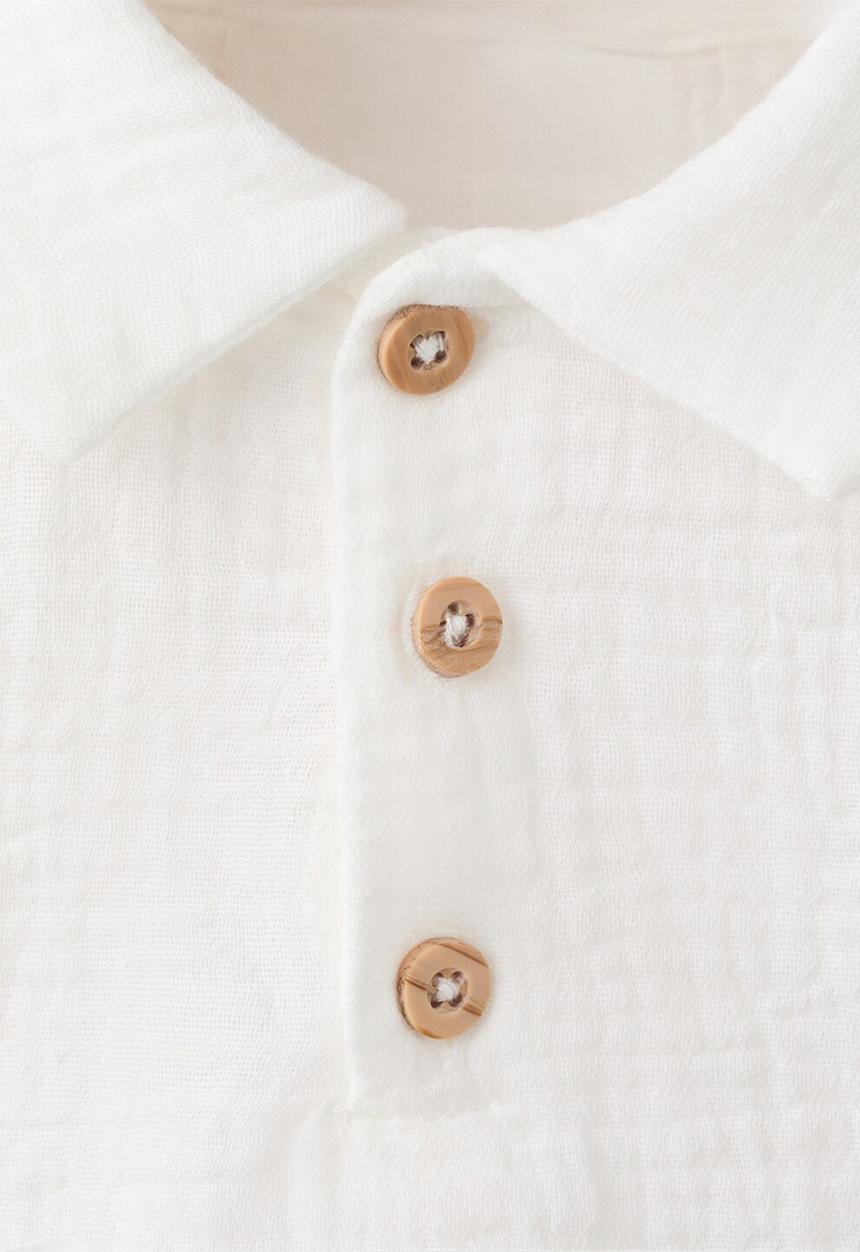 MANGO - Shirt Polo - Natural