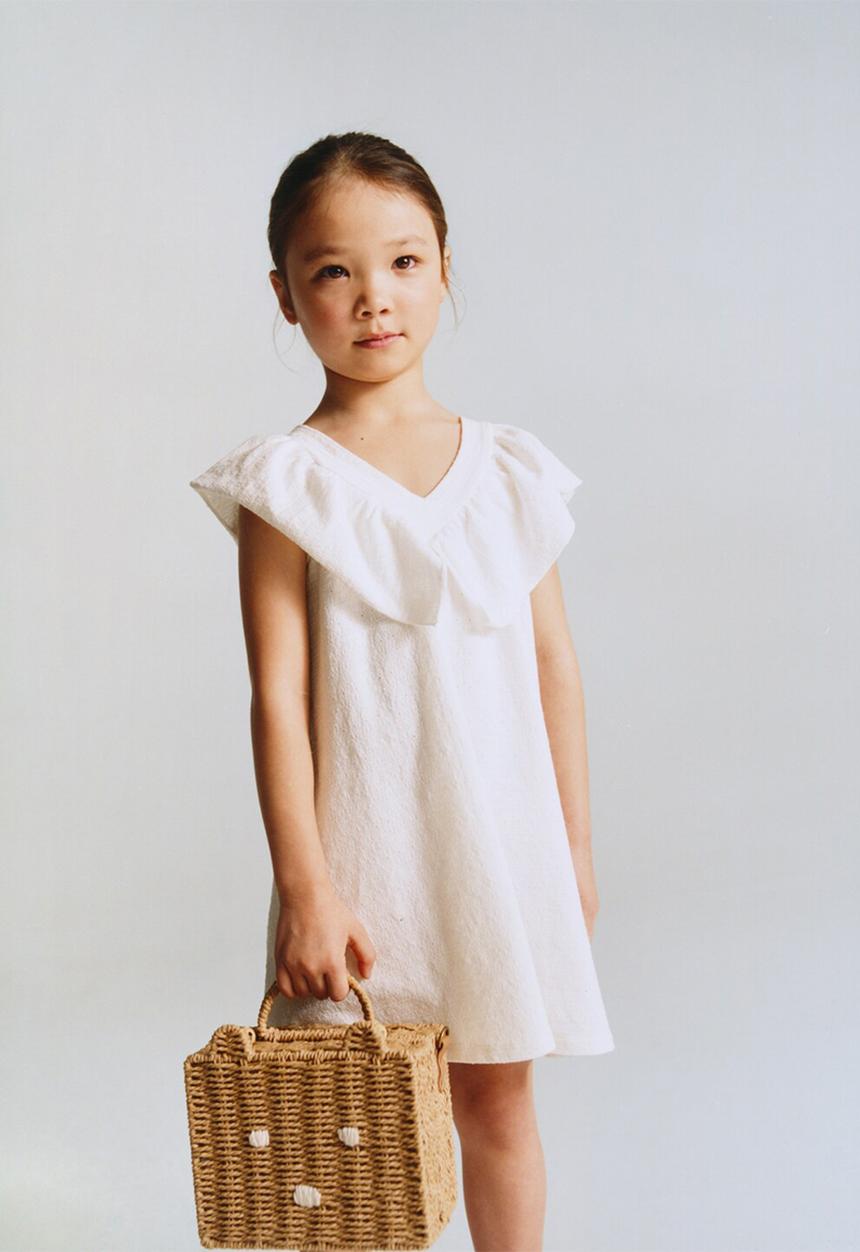 MANGO - Dress BLANQUIB - Natural