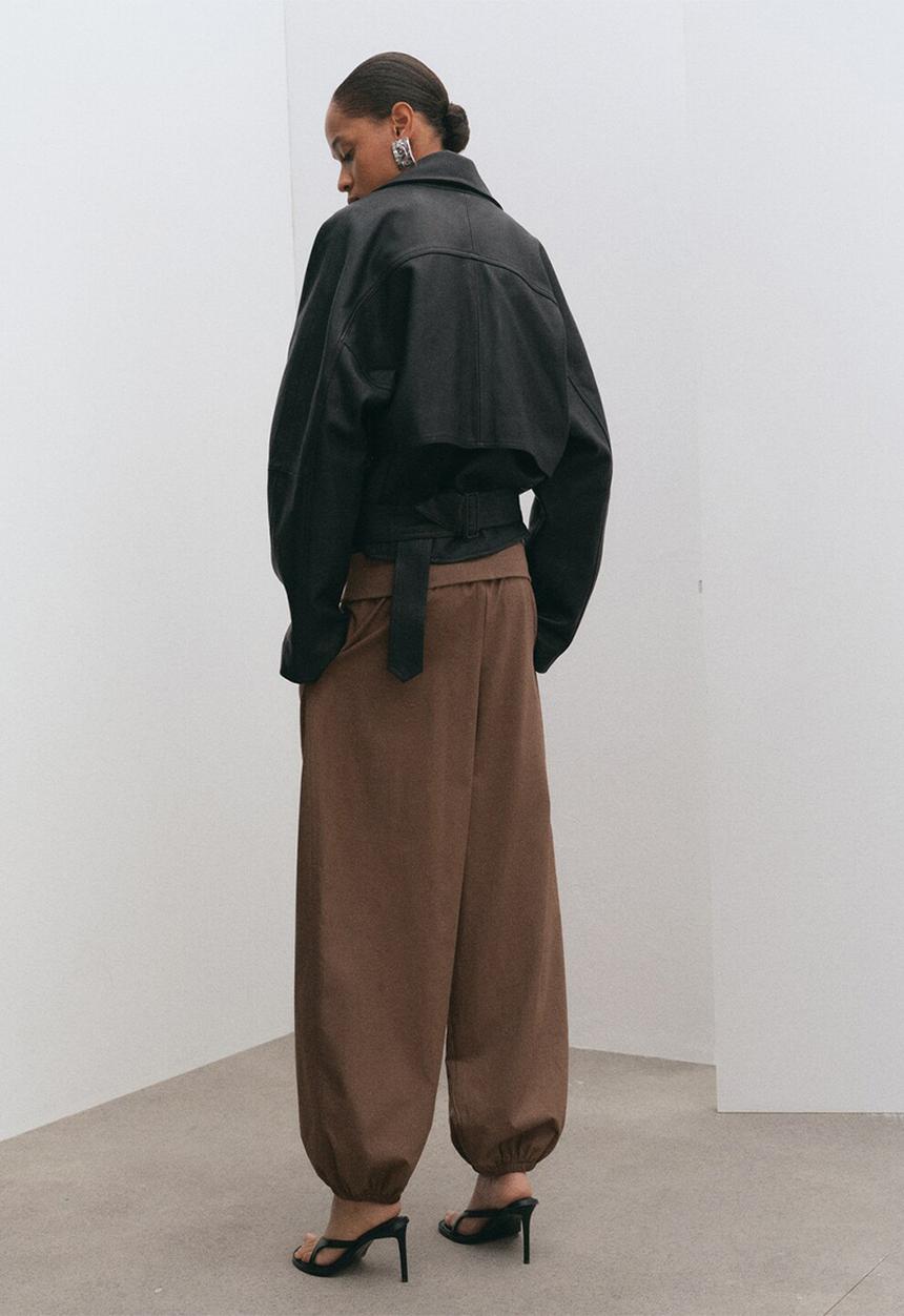 MANGO - Trousers cristina - medium brown