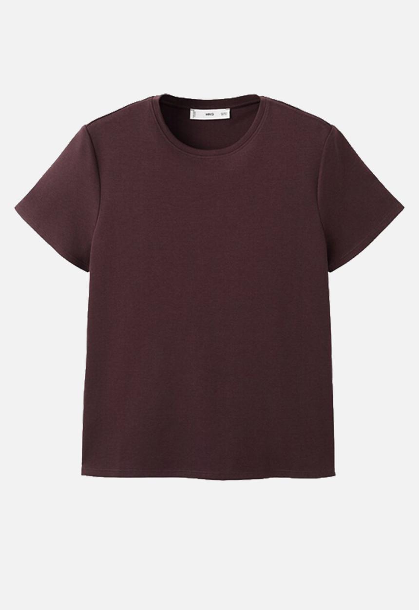 MANGO - T-shirt riti - dark red