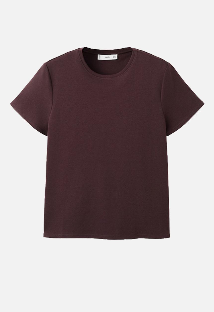 MANGO - T-shirt riti - dark red