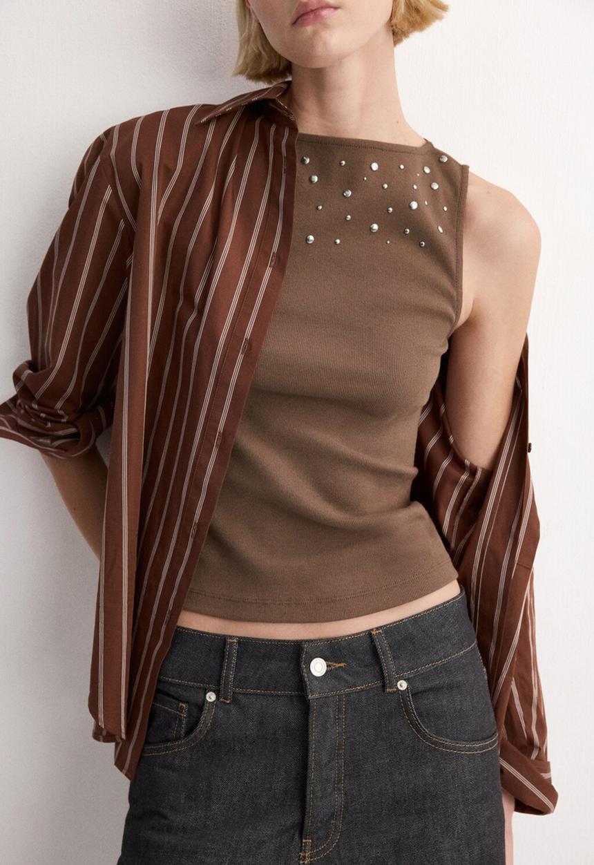 MANGO - Top hex - light/pastel brown