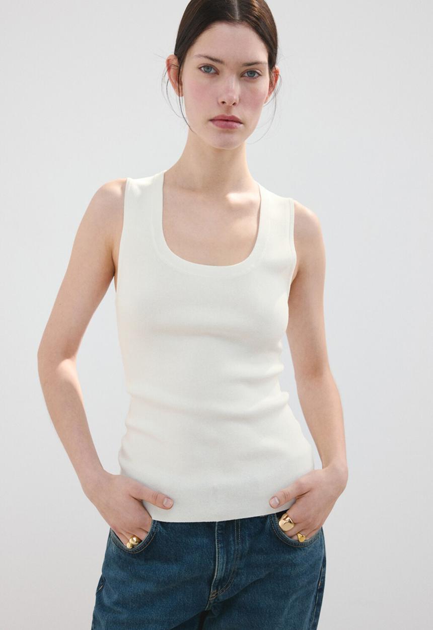 MANGO - Top marx - light beige