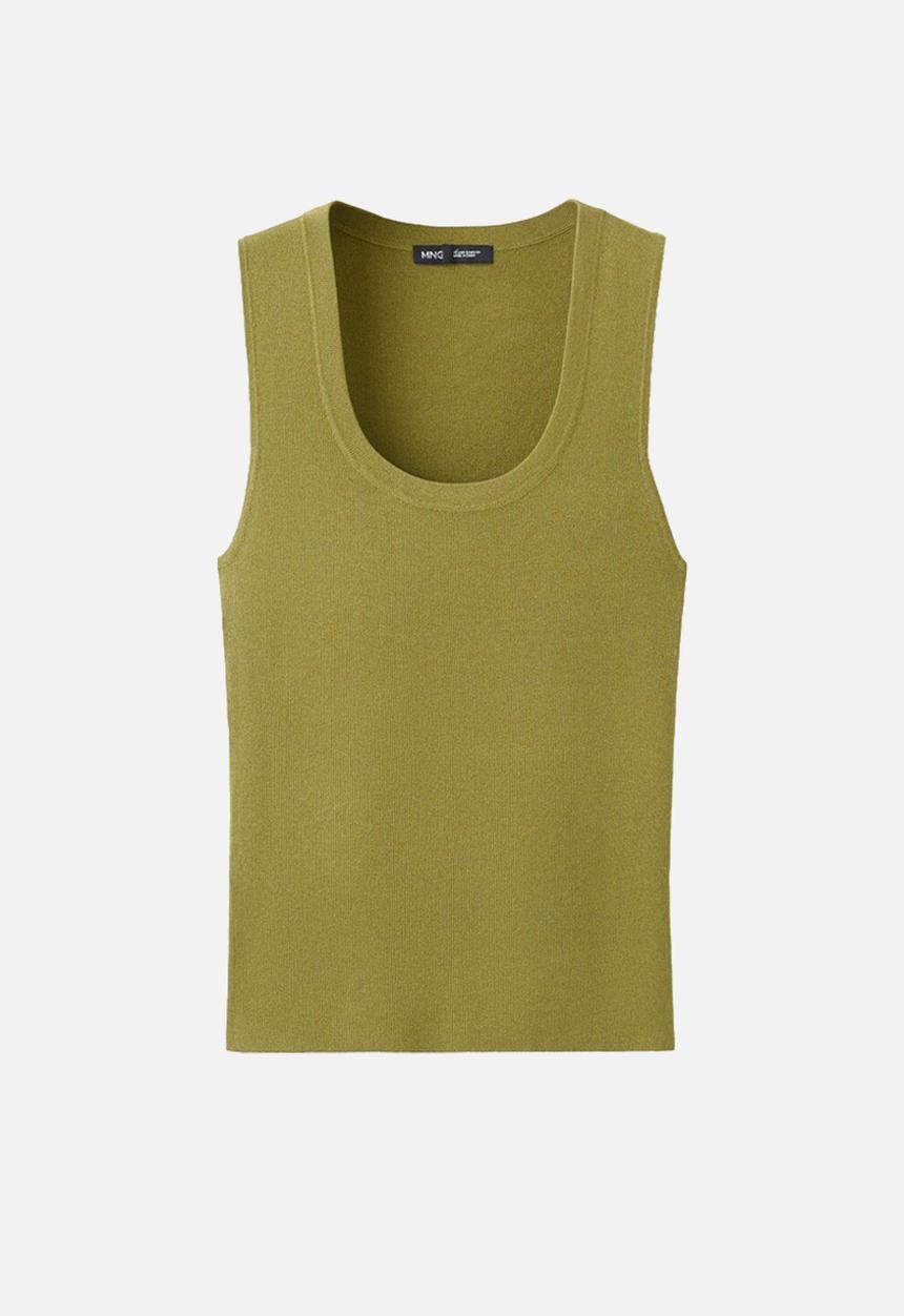 MANGO - Top marx - green