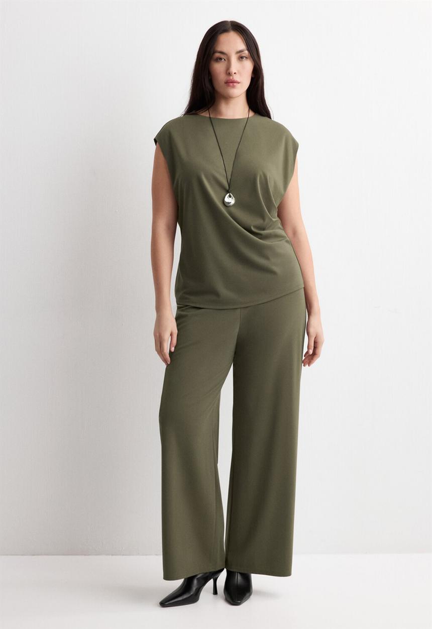 MANGO - T-shirt candelo - khaki