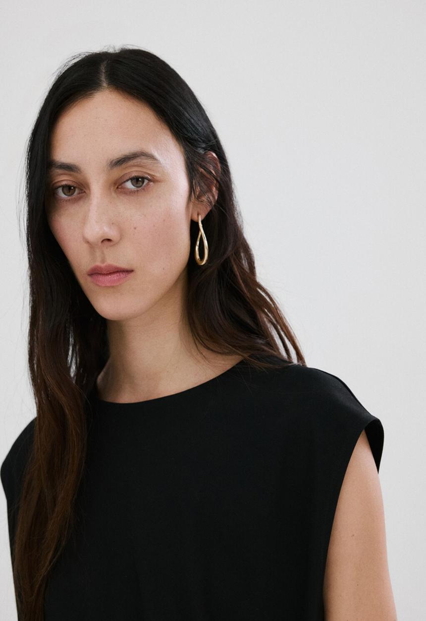 MANGO - T-shirt candelo - black