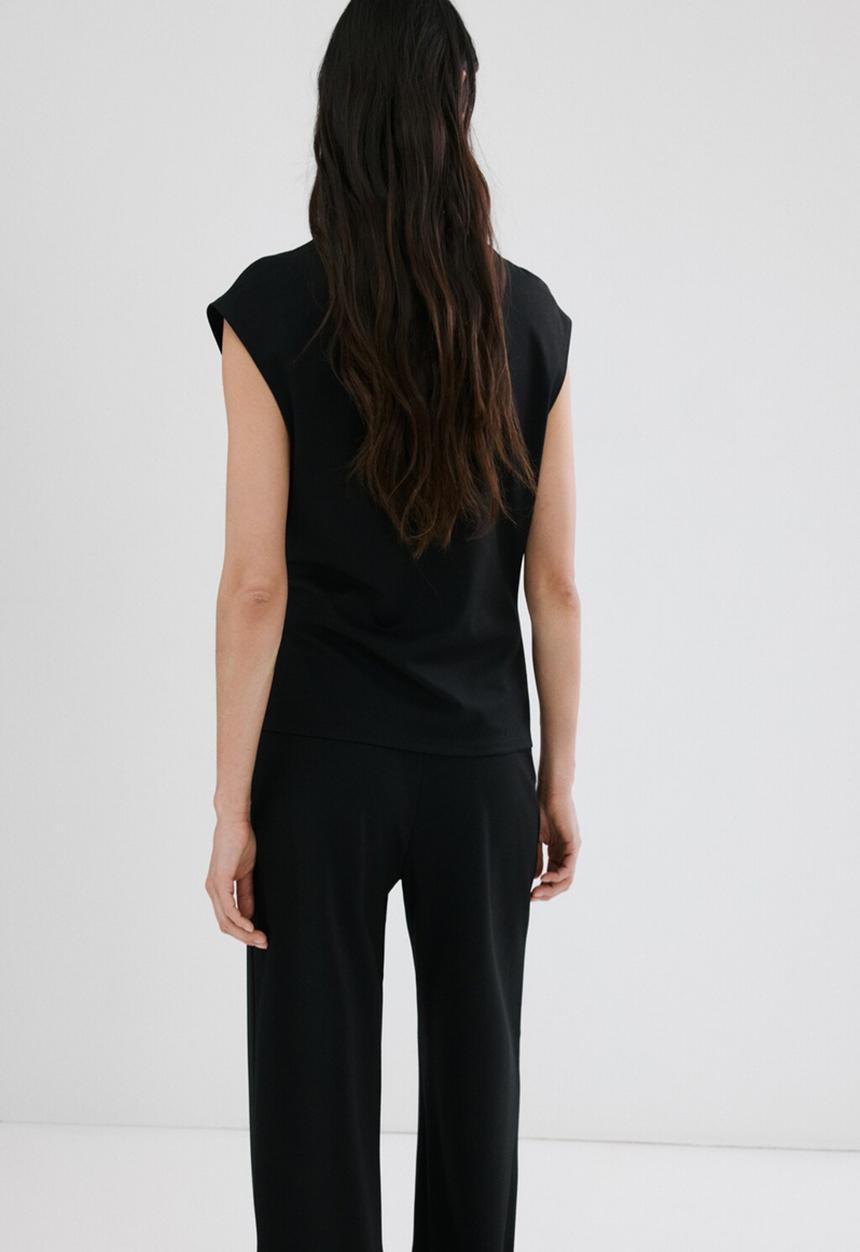 MANGO - T-shirt candelo - black