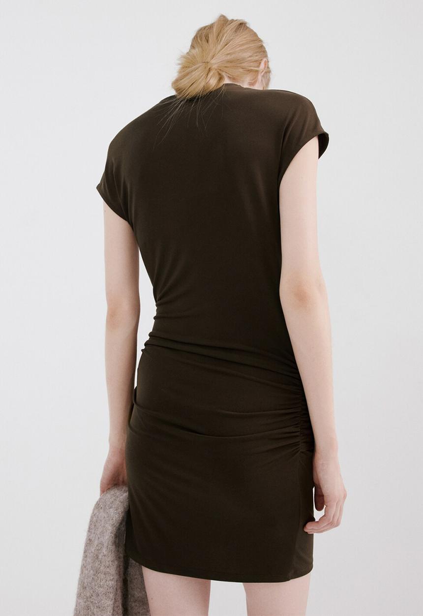 MANGO - Dress milena - brown