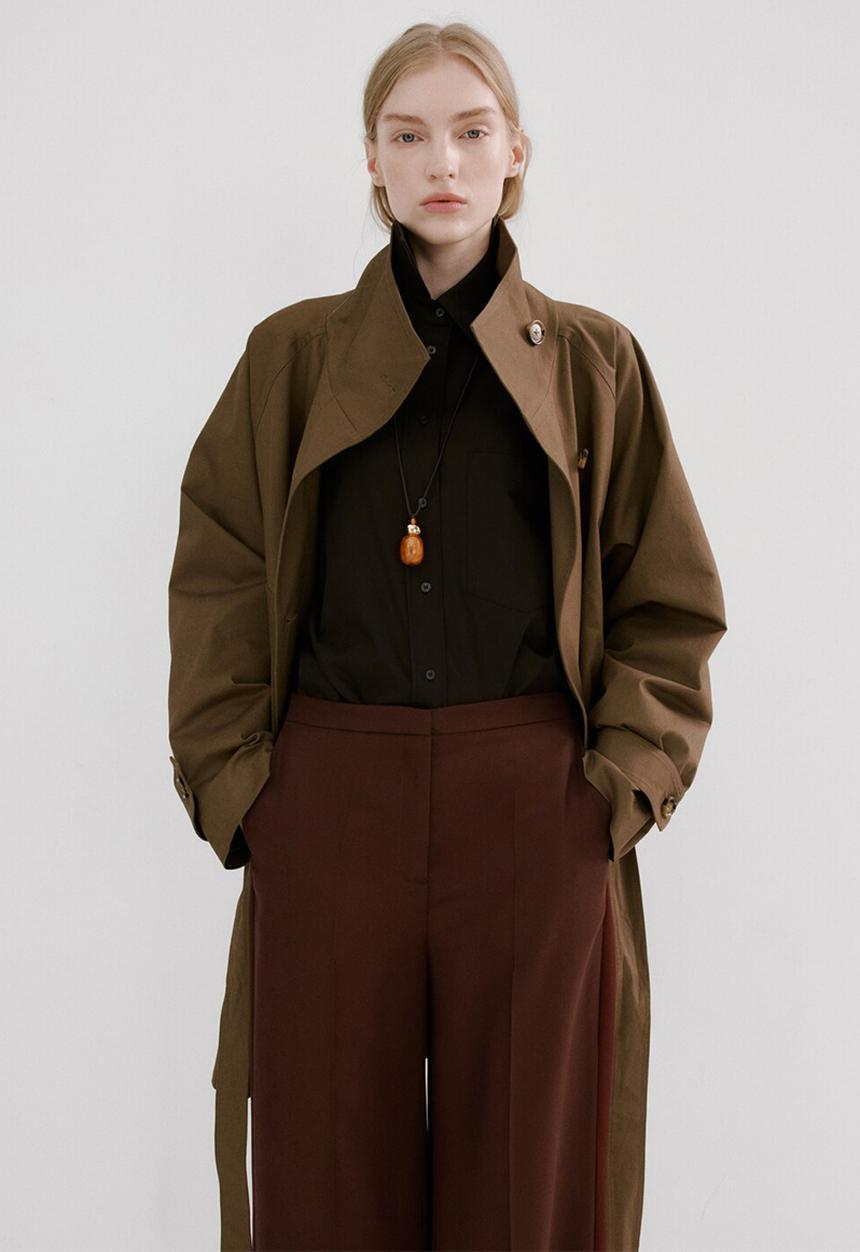 MANGO - Trousers fluid- medium orange