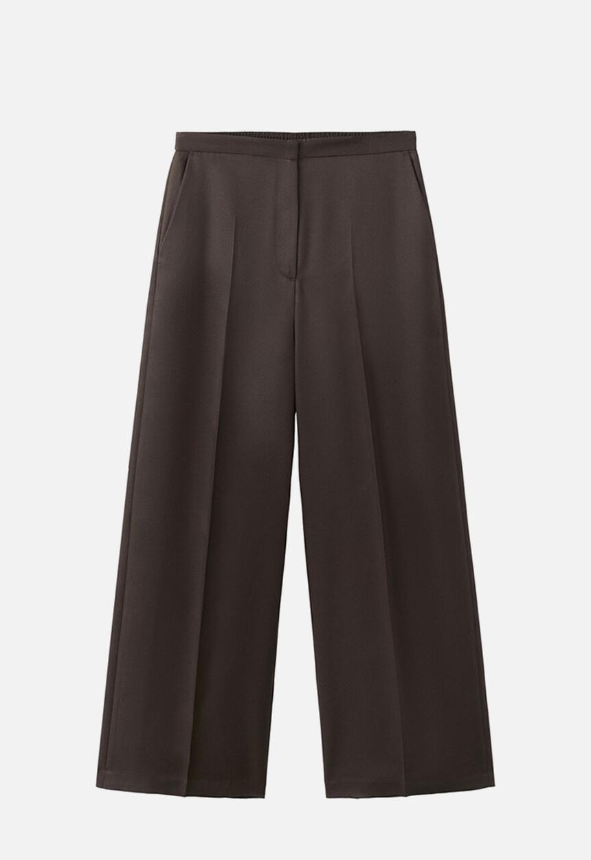 MANGO - Trousers fluid - dark brown