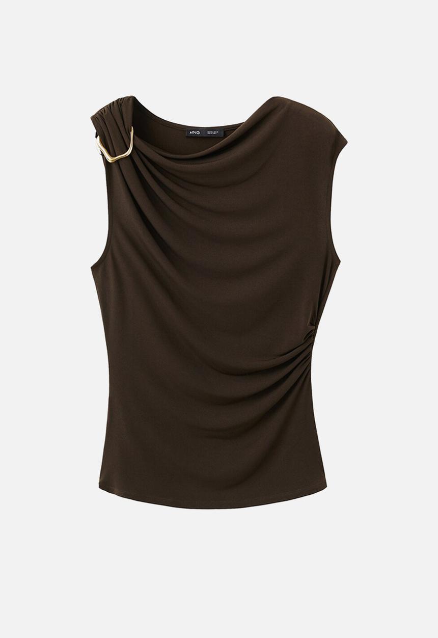 MANGO - Top milena - brown