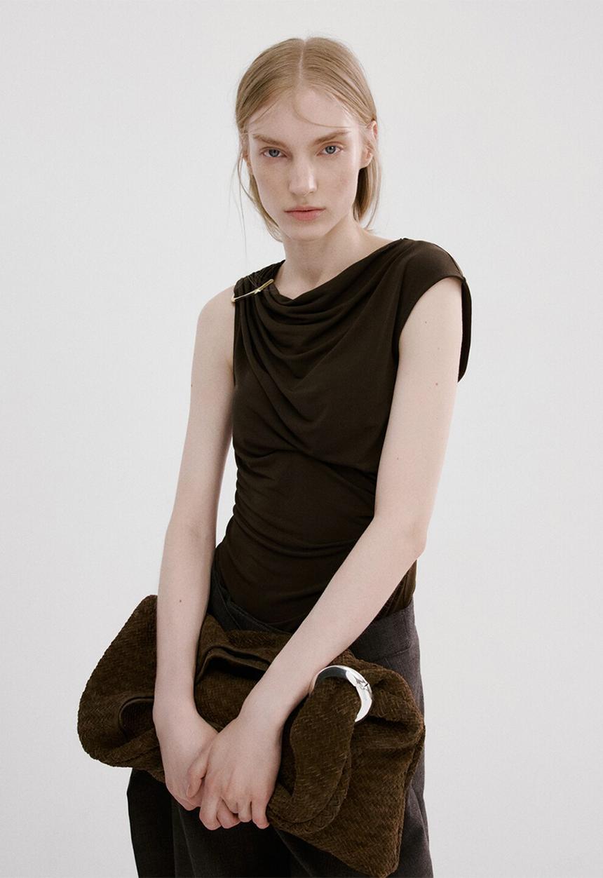 MANGO - Top milena - brown