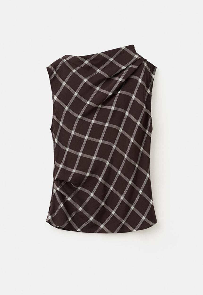MANGO - Top marmol - dark red
